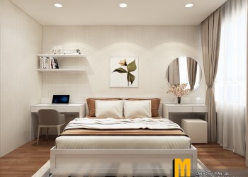 Thiết kế nội thất phòng ngủ master 20m2